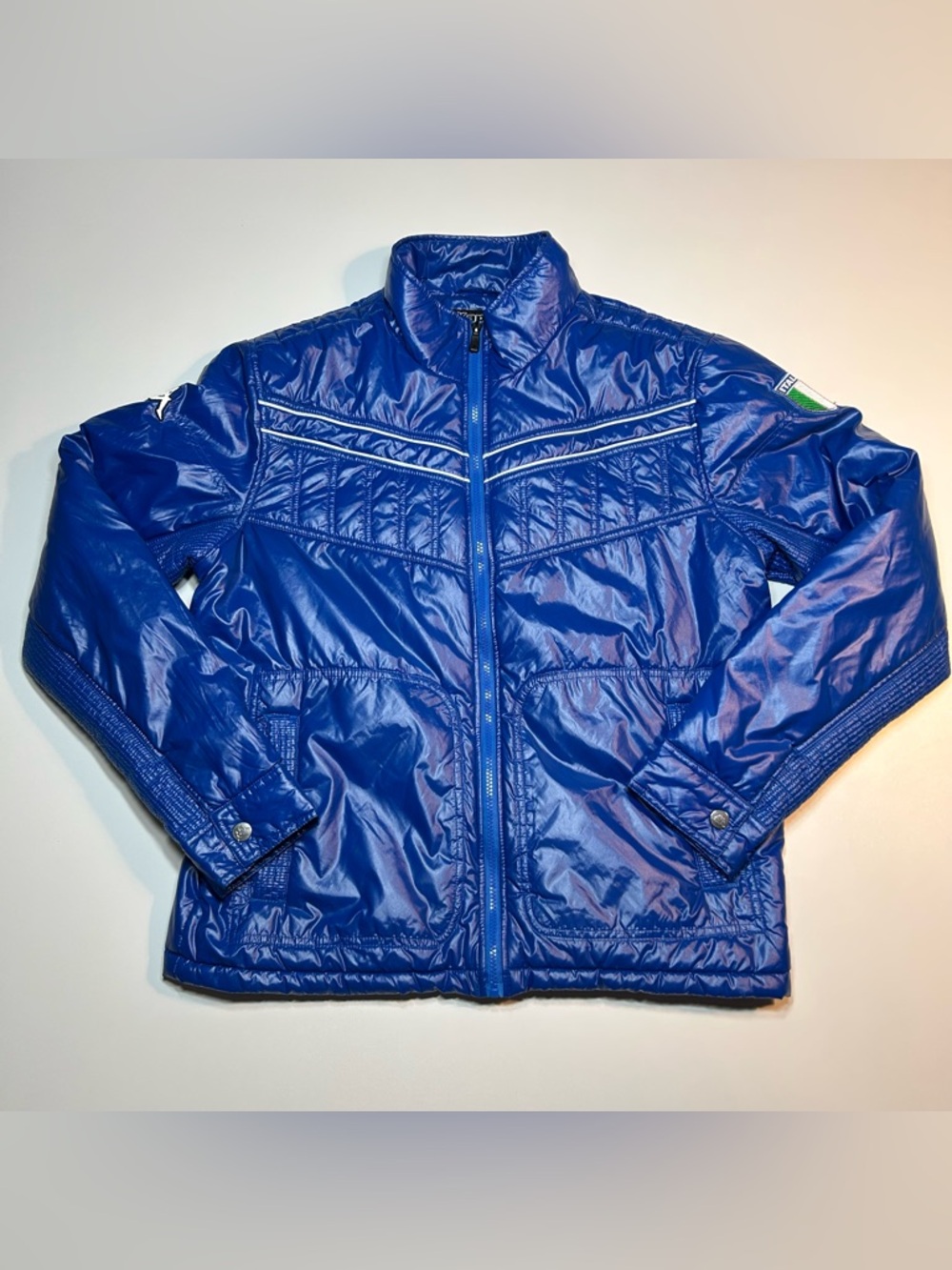 Kappa Italia Blue Quilted Puffer Jacket Gorpcore